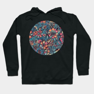 Sweet Spring Floral - soft indigo & candy pastels Hoodie